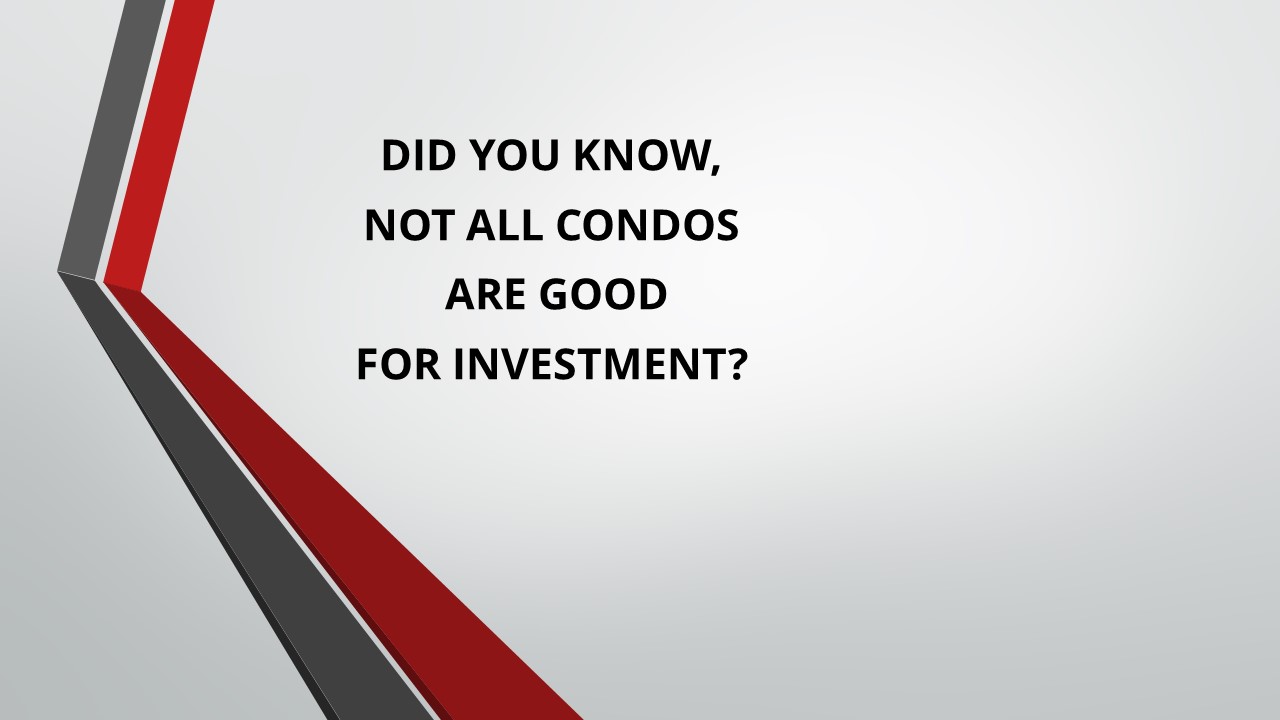 condos ae good for investments